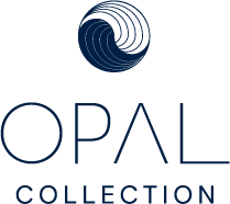 Opal Collection Logo White - Click on this to go back to the homepage.